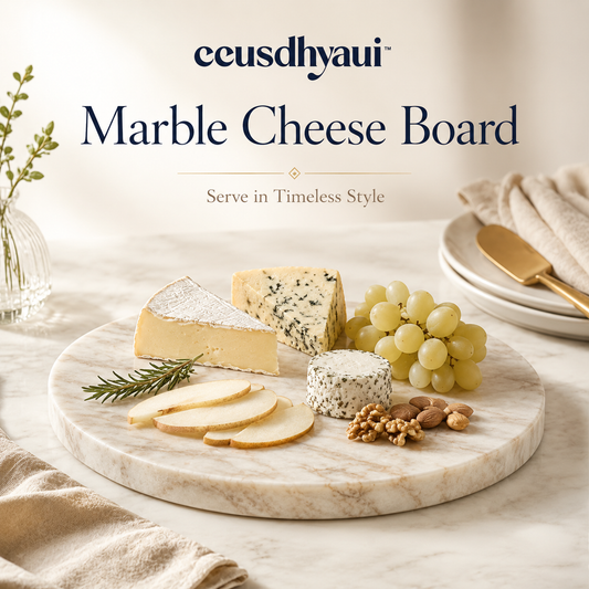 ceusdhyaui™ Marble Cheese Board | Elegant Serving Platter, Charcuterie Board, Minimalist Appetizer Tray
